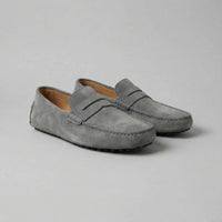 Men's Stylish Suede Penny Loafers with Casual Elegance Back