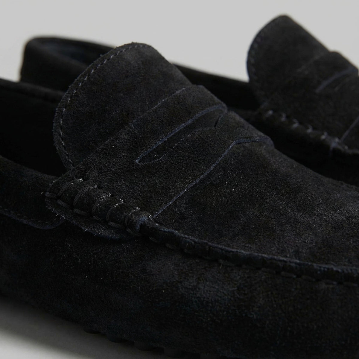 Men's Stylish Suede Penny Loafers with Casual Elegance Full