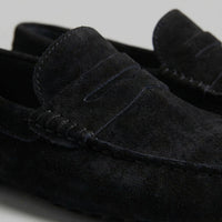 Men's Stylish Suede Penny Loafers with Casual Elegance Full