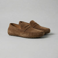 Men's Stylish Suede Penny Loafers with Casual Elegance Hero