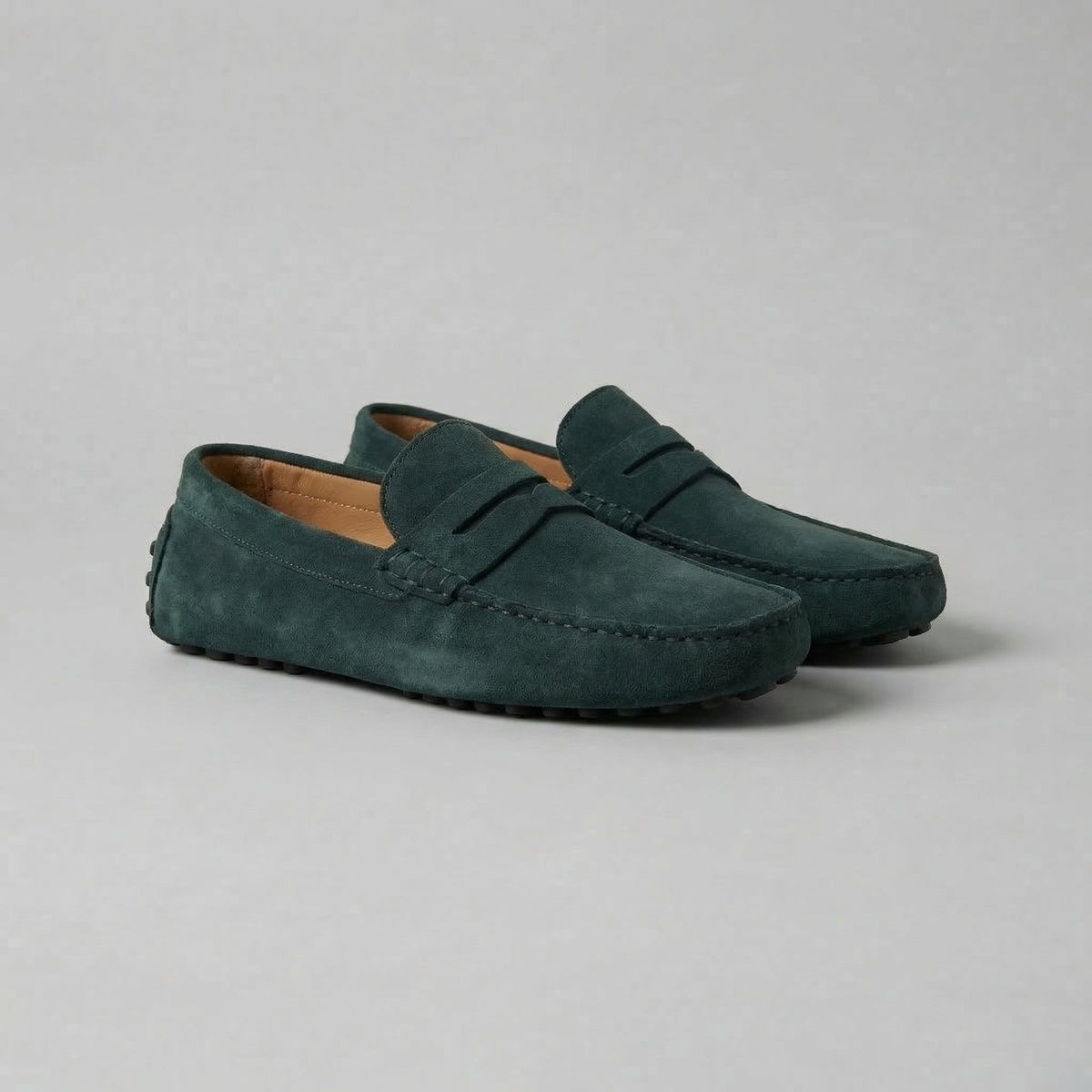 Men's Stylish Suede Penny Loafers with Casual Elegance View 11