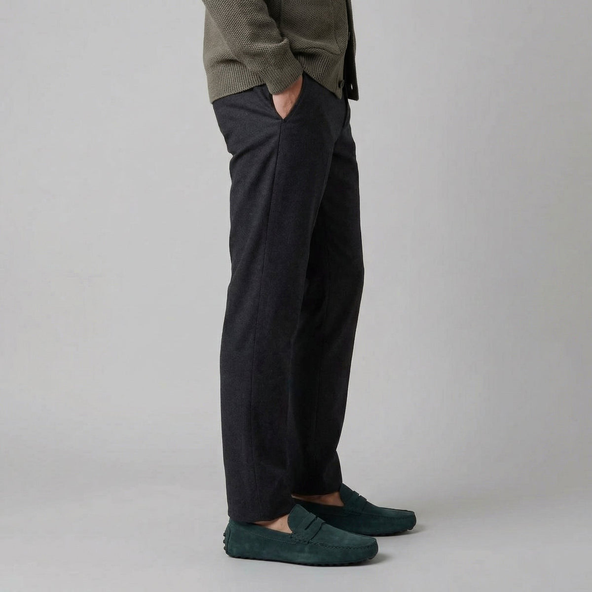 Men's Stylish Suede Penny Loafers with Casual Elegance View 12