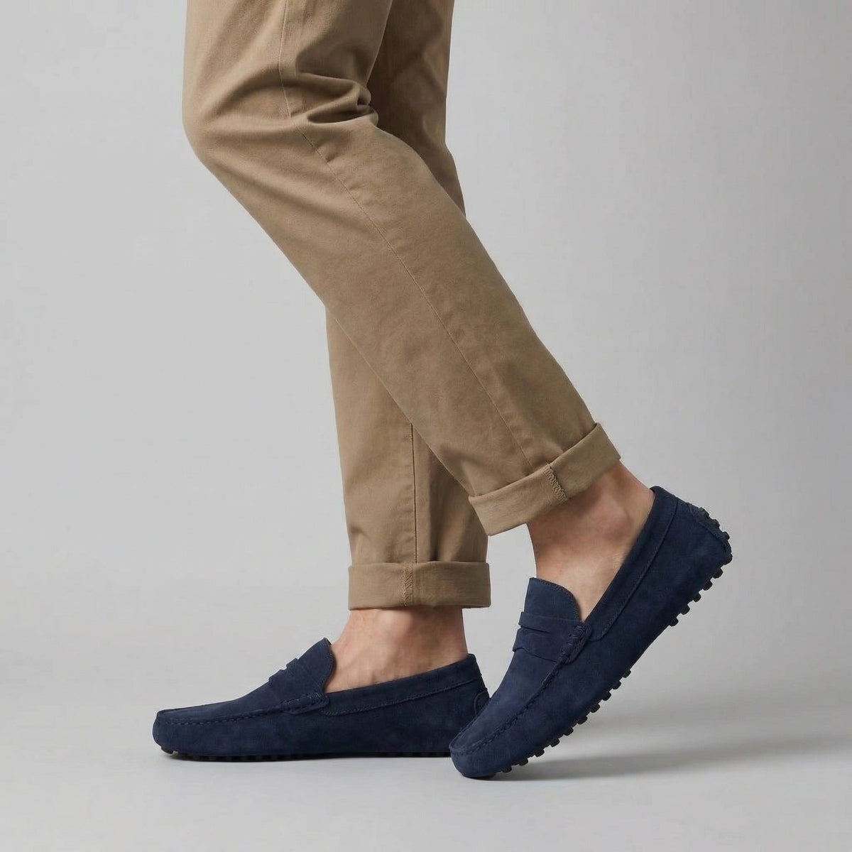 Men's Stylish Suede Penny Loafers with Casual Elegance View 16