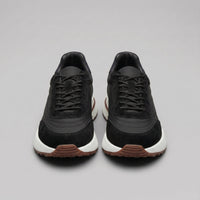Men's Suede and Woven Panel Trainers with Contrast Detail Alternate