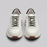 Men's Suede and Woven Panel Trainers with Contrast Detail