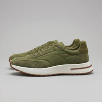 Men's Suede and Woven Panel Trainers with Contrast Detail View 12