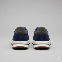 Men's Suede and Woven Panel Trainers with Contrast Detail View 18