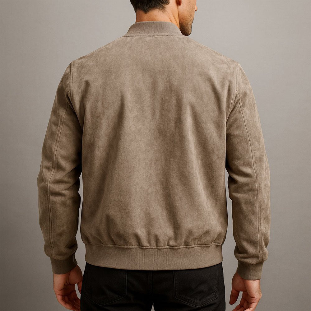 Men's Suede Jacket with Structured Silhouette Lifestyle