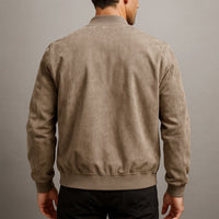 Men's Suede Jacket with Structured Silhouette Lifestyle