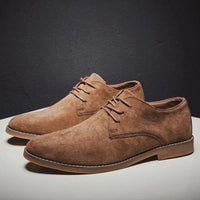 Men's Suede Oxford Shoes with Derby Detail Detail