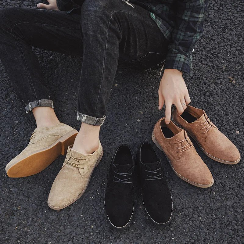 Men's Suede Oxford Shoes with Derby Detail Hero