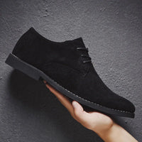 Men's Suede Oxford Shoes with Derby Detail Side