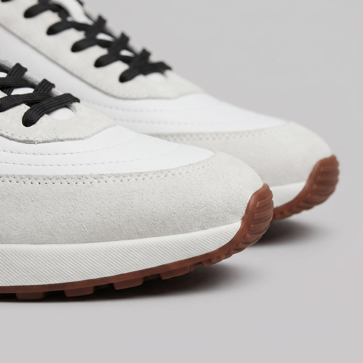 Men's Suede Panel Trainers | Lace Up with Contrast Detail Alternate