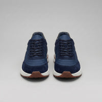 Men's Suede Panel Trainers | Lace Up with Contrast Detail Back