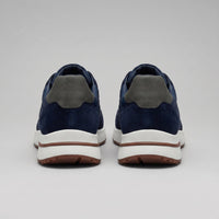 Men's Suede Panel Trainers | Lace Up with Contrast Detail Detail