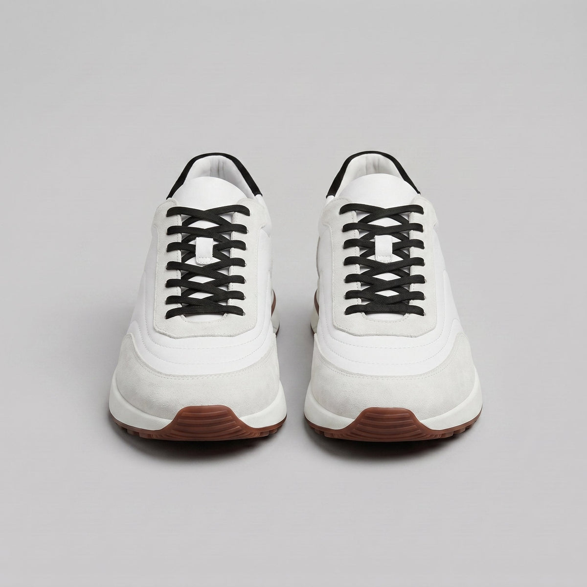 Men's Suede Panel Trainers | Lace Up with Contrast Detail View 11