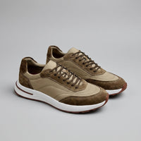 Men's Suede Panel Trainers | Lace Up with Contrast Detail View 13