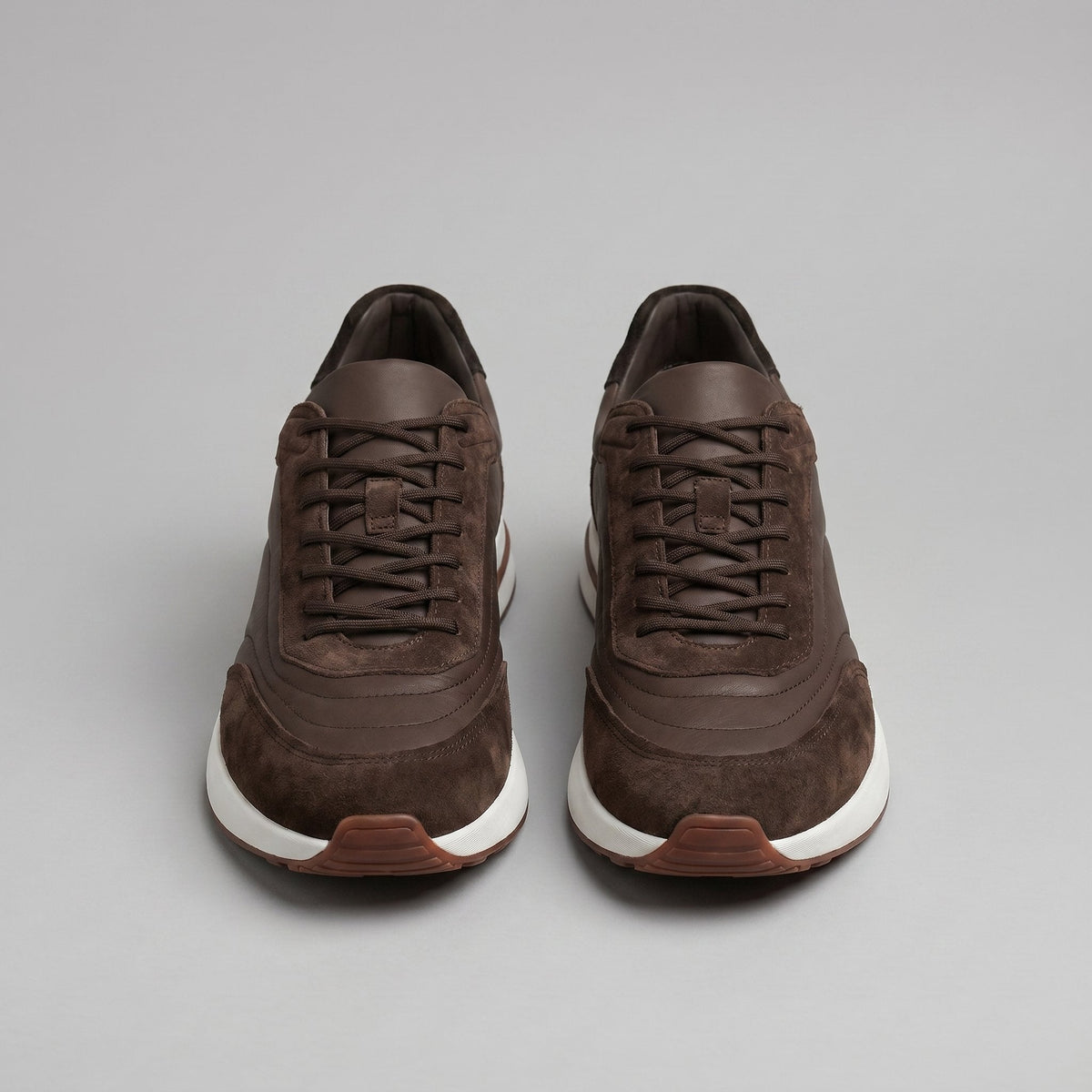 Men's Suede Panel Trainers | Lace Up with Contrast Detail View 21