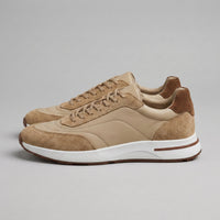 Men's Suede Panel Trainers | Lace Up with Contrast Detail View 22