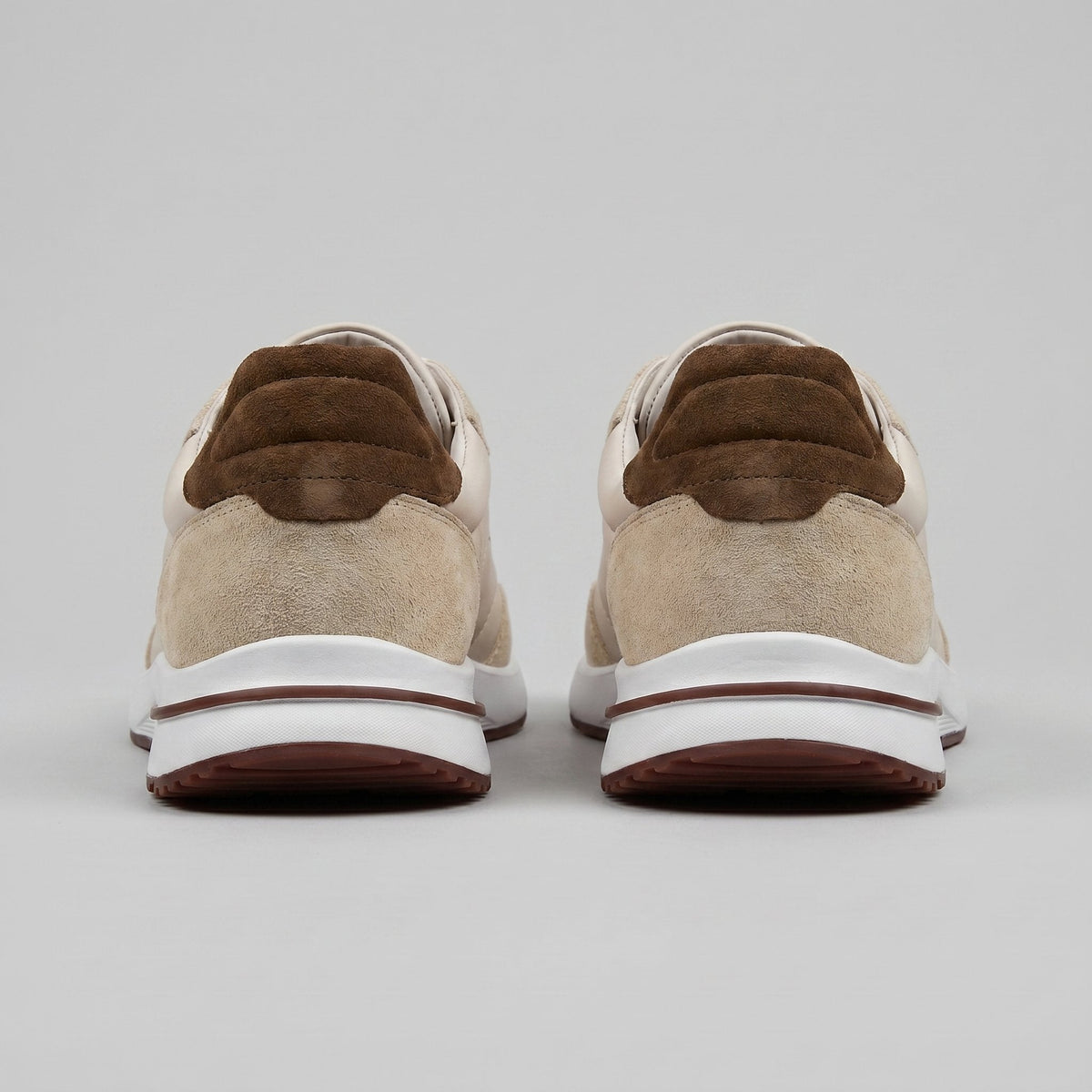 Men's Suede Panel Trainers | Lace Up with Contrast Detail View 26