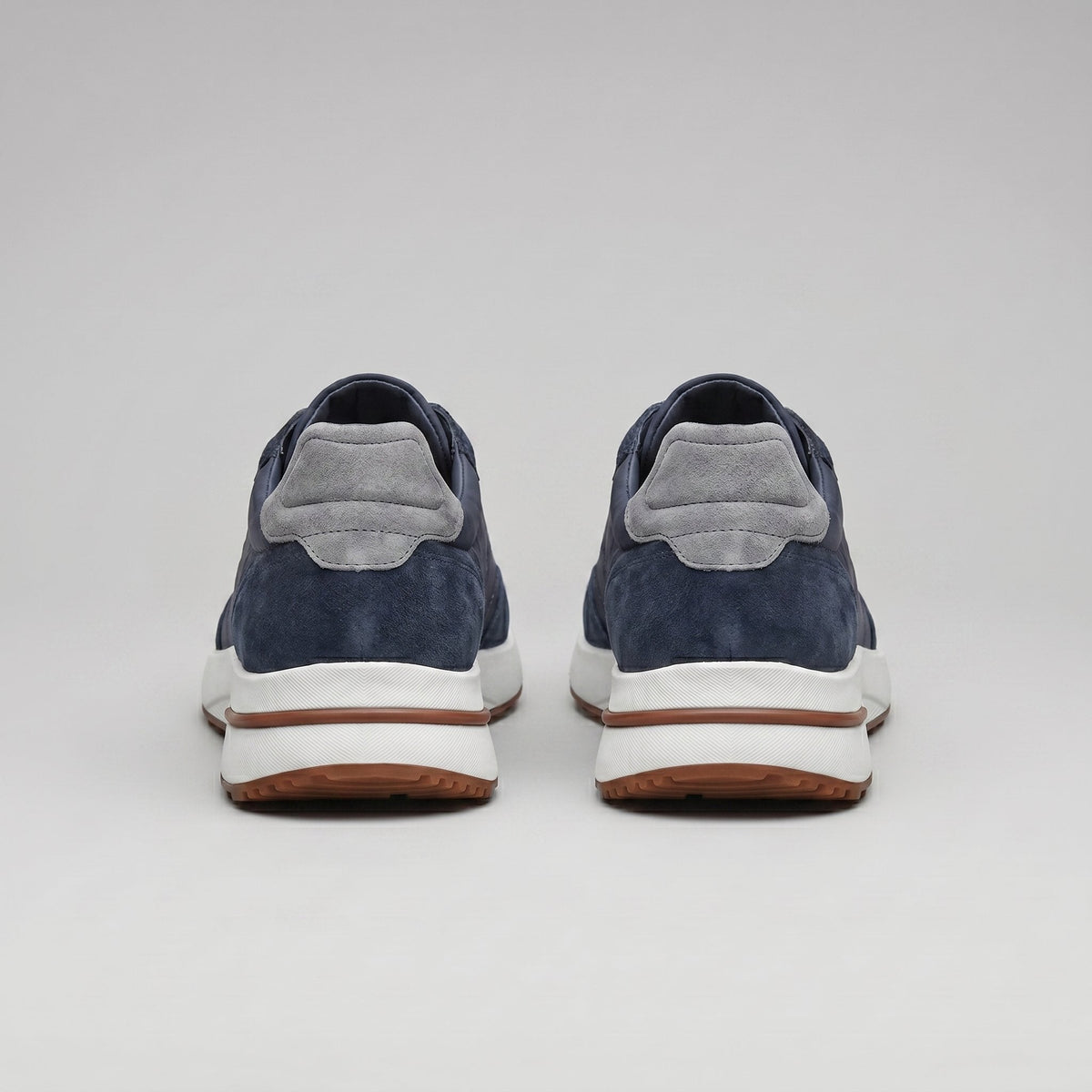 Men's Suede Panel Trainers | Lace Up with Contrast Detail View 31