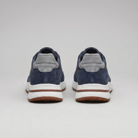 Men's Suede Panel Trainers | Lace Up with Contrast Detail View 31
