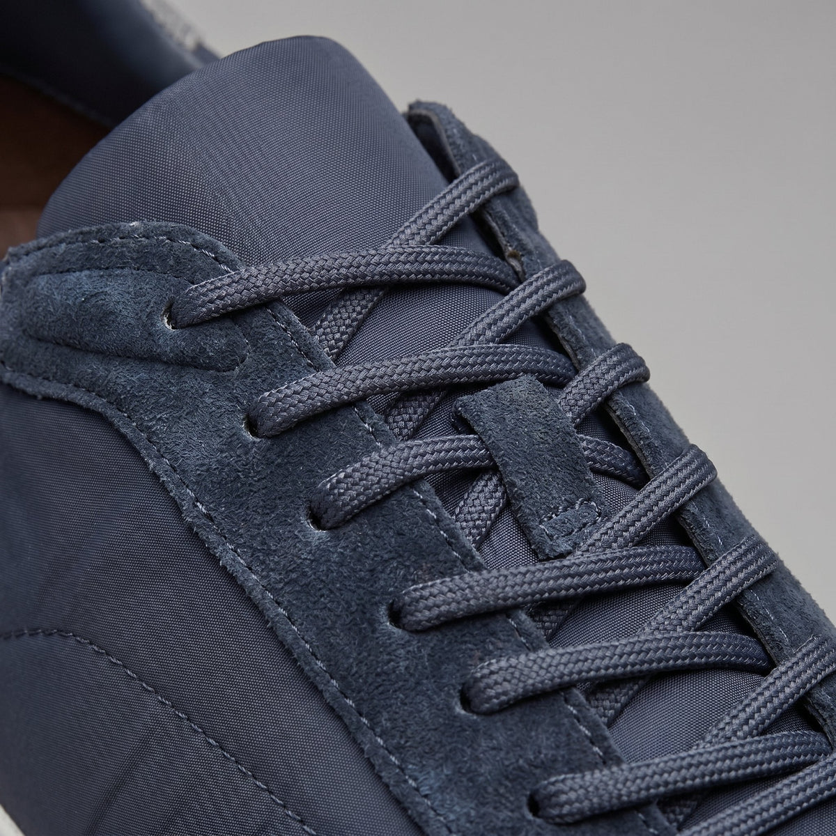 Men's Suede Panel Trainers | Lace Up with Contrast Detail View 32