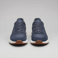 Men's Suede Panel Trainers | Lace Up with Contrast Detail View 33