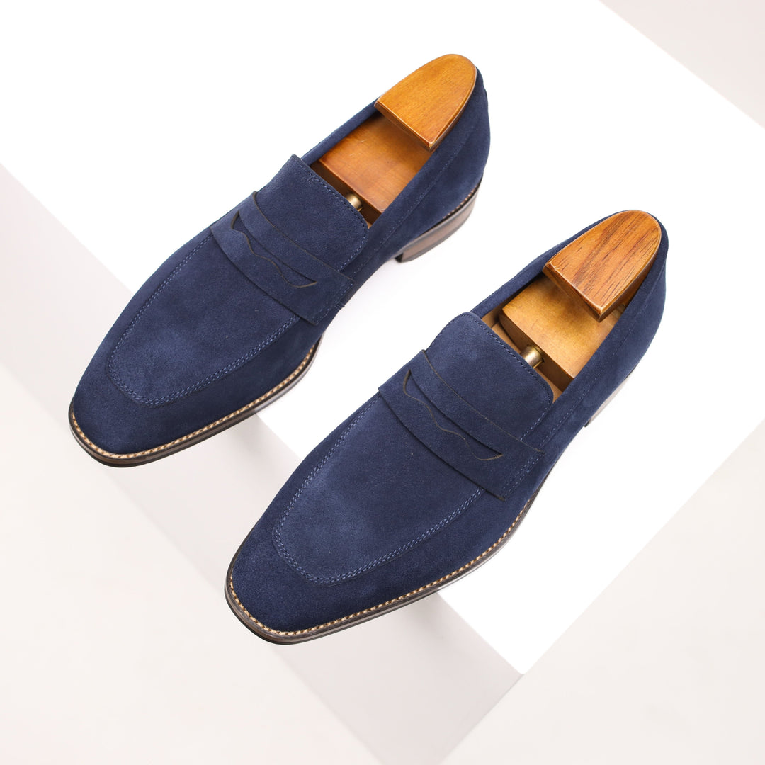 Men's Suede Penny Loafers | Classic Slip On Shoe Hero