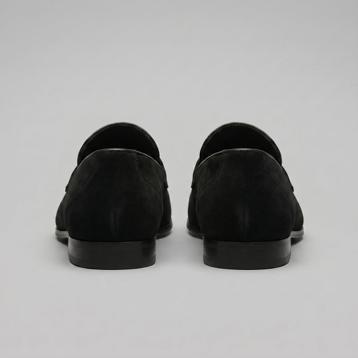 Men's Suede Penny Loafers with Moccasin Seam Detail View 16