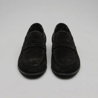 Men's Suede Penny Loafers with Moccasin Seam Detail View 18