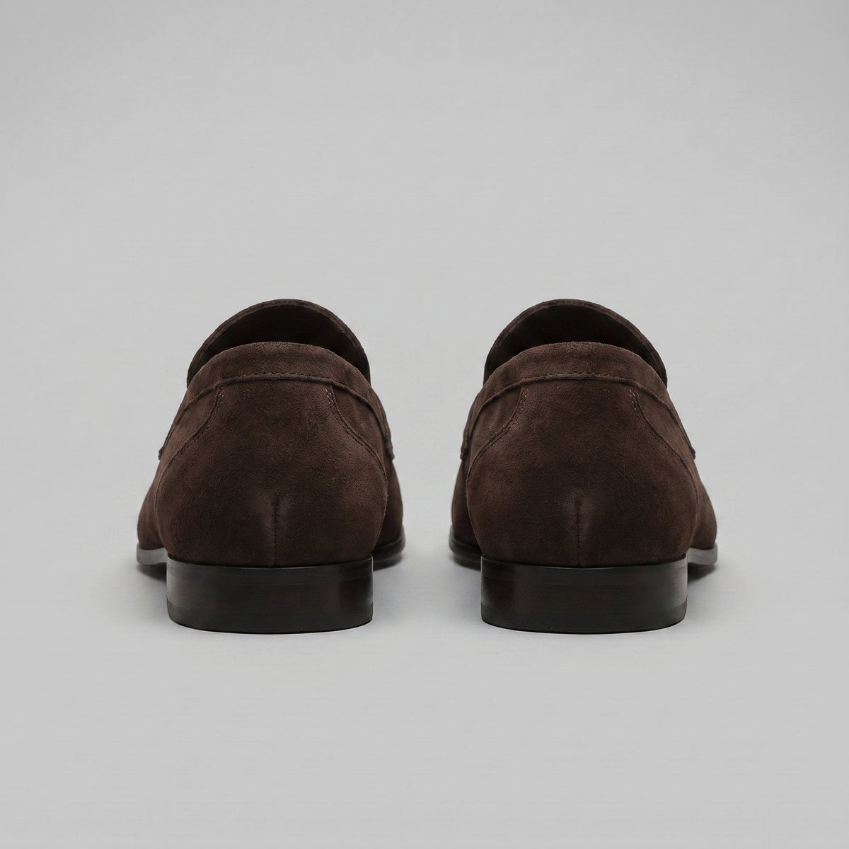 Men's Suede Penny Loafers with Moccasin Seam Detail View 22