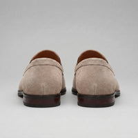 Men's Suede Penny Loafers with Moccasin Seam Detail View 28