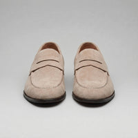Men's Suede Penny Loafers with Moccasin Seam Detail View 30