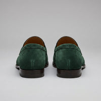 Men's Suede Penny Loafers with Moccasin Seam Detail View 40