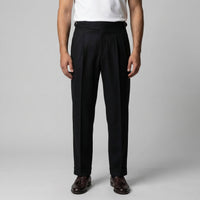 Men's Tailored Fit Pleated Trousers with Straight Leg View 11