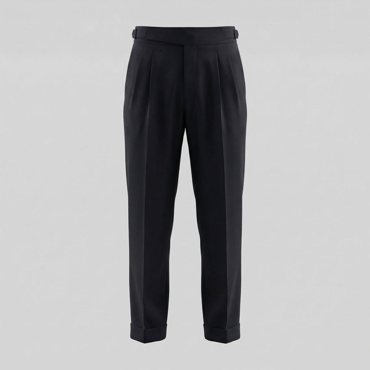Men's Tailored Fit Pleated Trousers with Straight Leg View 15