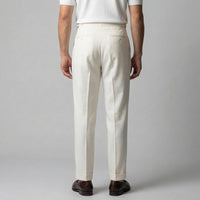 Men's Tailored Fit Pleated Trousers with Straight Leg View 18