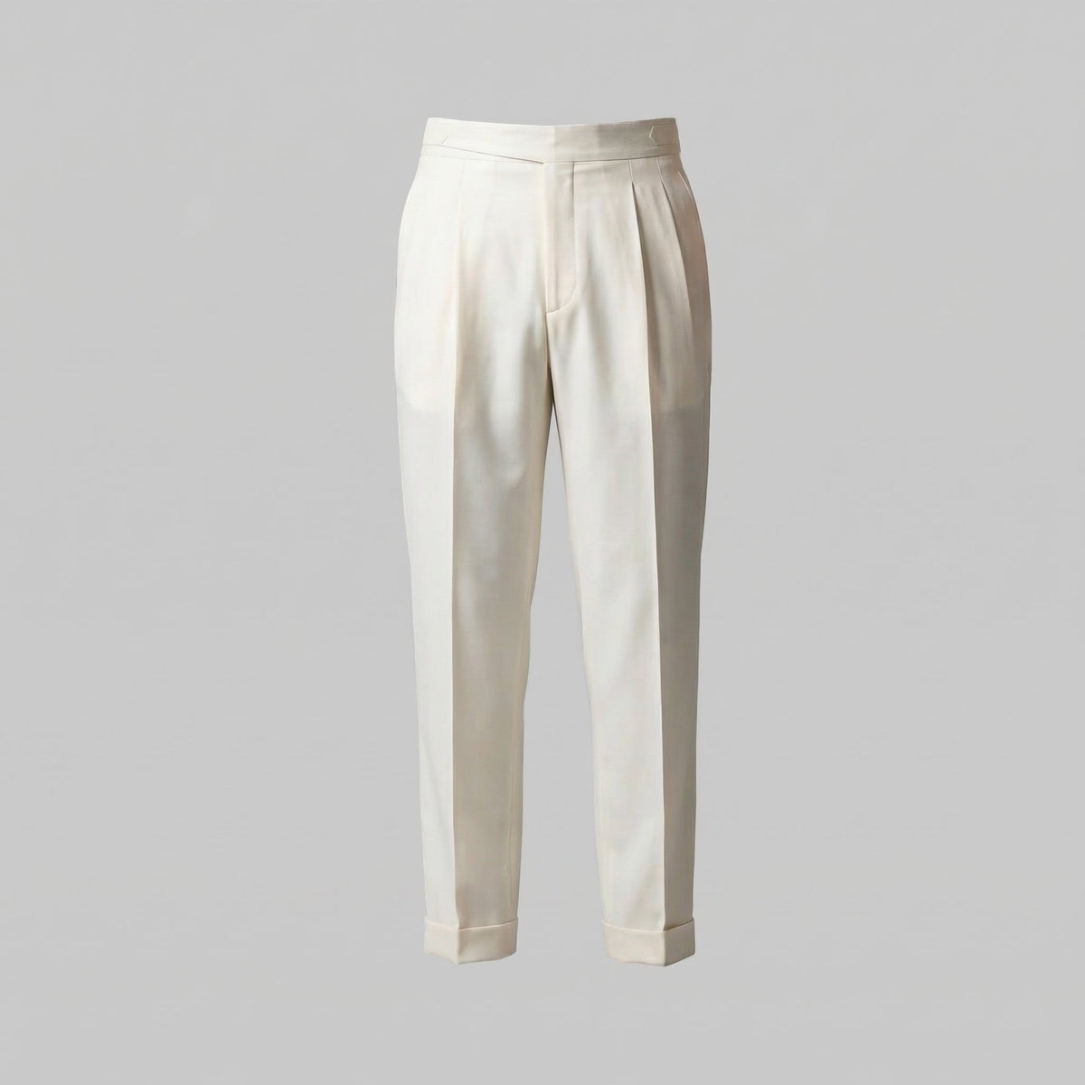 Men's Tailored Fit Pleated Trousers with Straight Leg View 19