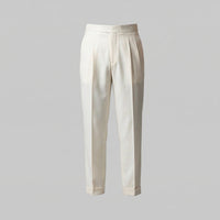 Men's Tailored Fit Pleated Trousers with Straight Leg View 19