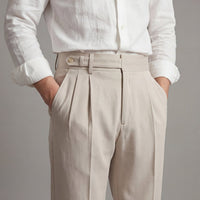 Men's Tailored Fit Trouser with Side Tab Waist Front