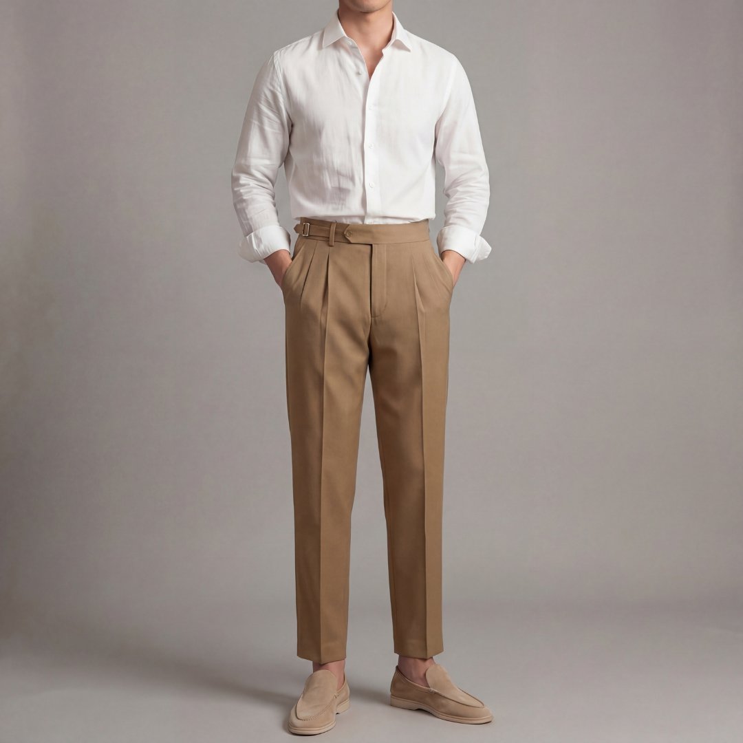 Men's Tailored Fit Trouser with Side Tab Waist Side