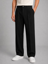 Men's Tailored Straight Leg Trousers | Smart Casual Fit Back
