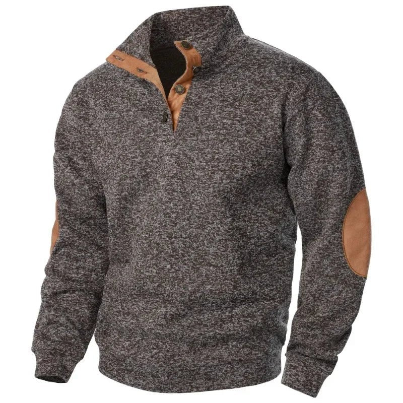 Men's V-Neck Sweatshirt | Casual Outdoor Style with Flex Fit Detail