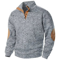 Men's V-Neck Sweatshirt | Casual Outdoor Style with Flex Fit Front