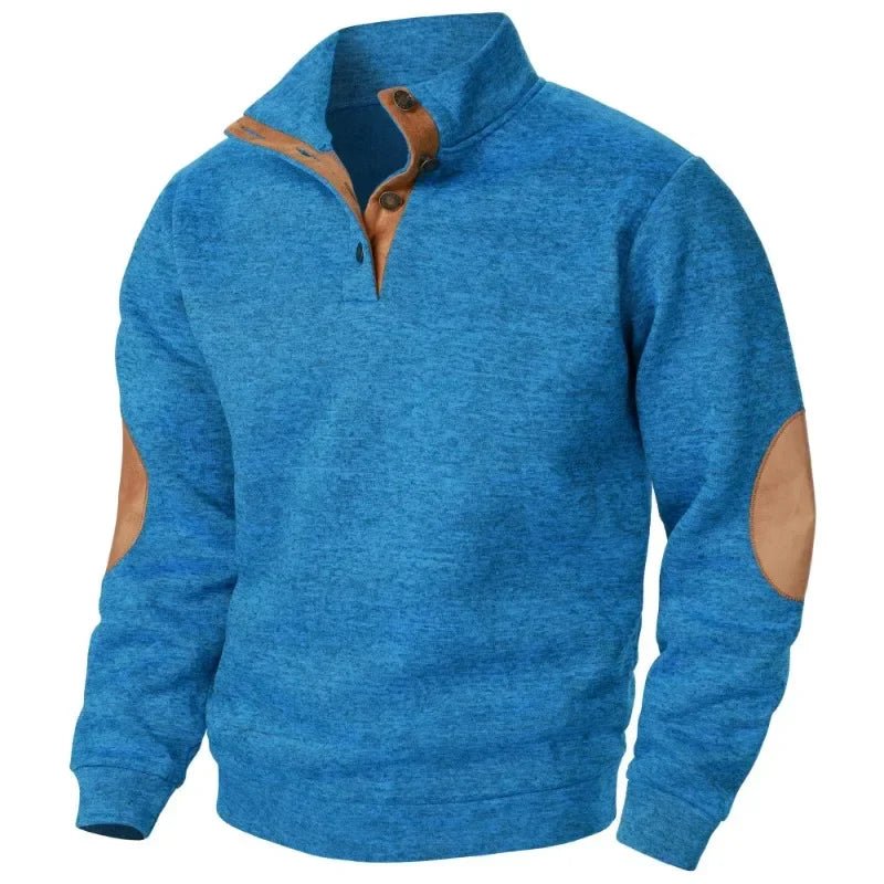 Men's V-Neck Sweatshirt | Casual Outdoor Style with Flex Fit Full