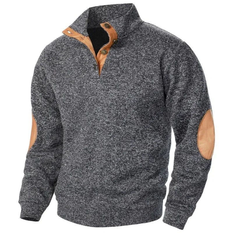 Men's V-Neck Sweatshirt | Casual Outdoor Style with Flex Fit Side