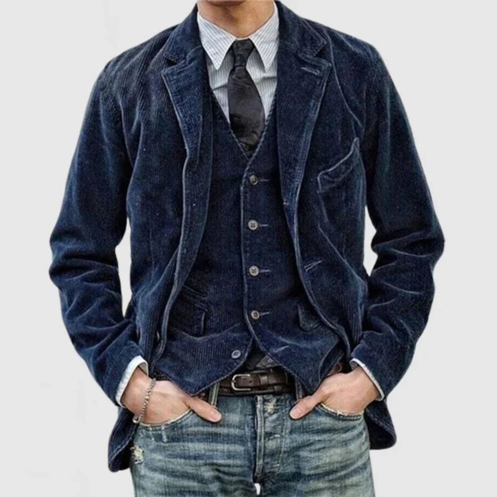 Men's Vintage Blazer Vest Set | Tailored Smart Casual Hero