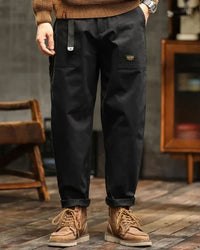 Men's Vintage Cargo Pants | Relaxed Fit with Utility Pockets Back