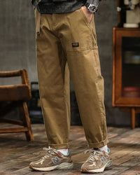Men's Vintage Cargo Pants | Relaxed Fit with Utility Pockets Close Up